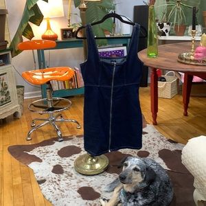 dark denim jumper dress